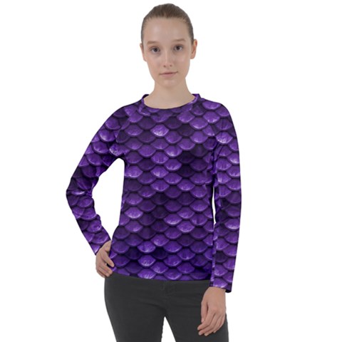 Purple Scales! Women s Long Sleeve Raglan Tee by fructosebat