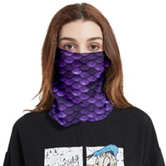 Purple Scales! Face Covering Bandana (two Sides) by fructosebat