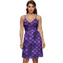 Purple Scales! V-Neck Pocket Summer Dress  View1