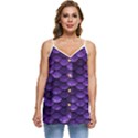 Purple Scales! Casual Spaghetti Strap Chiffon Top View1