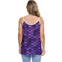 Purple Scales! Casual Spaghetti Strap Chiffon Top View4