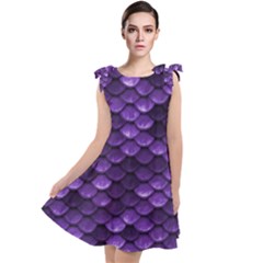 Purple Scales! Tie Up Tunic Dress by fructosebat