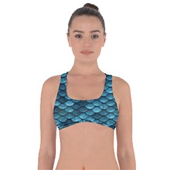 Teal Scales! Got No Strings Sports Bra by fructosebat