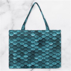 Teal Scales! Zipper Medium Tote Bag by fructosebat