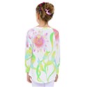 Flower Pattern T- Shirtflower T- Shirt Kids  Long Sleeve Tee View2