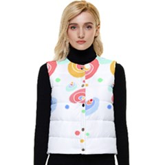 Flowers Art T- Shirtflowers T- Shirt (3) Women s Short Button Up Puffer Vest by maxcute