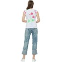 Flowers Illustration T- Shirtflowers T- Shirt (3) Women s Raglan Cap Sleeve Tee View2