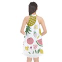 Fruits T- Shirt Funny Summer Fruits Collage Fruit Bright Colors T- Shirt Halter Neckline Chiffon Dress  View2