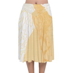 Giraffe T- Shirt Giraffe T- Shirt Velvet Flared Midi Skirt by maxcute