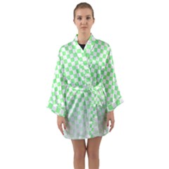 Green Checker T- Shirt Green Checker T- Shirt Long Sleeve Satin Kimono by maxcute