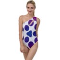 Purple Blue Repeat Pattern To One Side Swimsuit View1