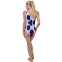 Purple Blue Repeat Pattern To One Side Swimsuit View2