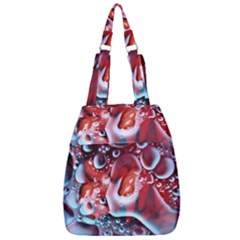 Abstract Art Texture Bubbles Center Zip Backpack by Ravend