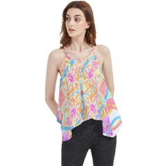 Mandala T- Shirt Tailed Mandala T- Shirt Flowy Camisole Tank Top by maxcute