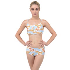 Monarch Butterflies T- Shirt Monarch Butterfly On Yellow Coneflowers T- Shirt Layered Top Bikini Set by maxcute