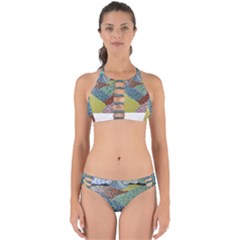 Mountains T- Shirt Patchwork Hills T- Shirt Perfectly Cut Out Bikini Set by maxcute