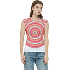 Pop Art T- Shirt Pop Mod Circles #3 T- Shirt Women s Raglan Cap Sleeve Tee by maxcute