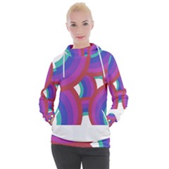 Rainbow T- Shirt Psychedelic Rainbow T- Shirt Women s Hooded Pullover by maxcute