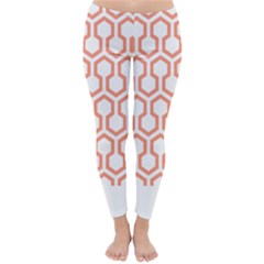 Shining Stephen King T- Shirt Geometric Pattern Looped Hexagons Orange Red Brown Classic Winter Leggings by maxcute