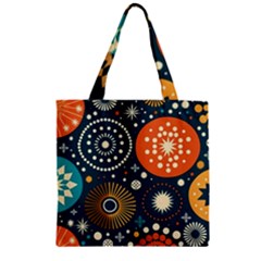 Abstract Pattern Zipper Grocery Tote Bag by Jancukart