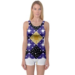 Space T- Shirt Space Pattern T- Shirt One Piece Boyleg Swimsuit by maxcute