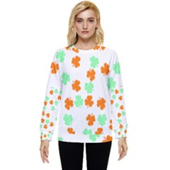 St Patricks Day T- Shirt Green White Orange Shamrock Pattern T- Shirt Hidden Pocket Sweatshirt by maxcute