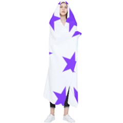 Star Pattern T- Shirt Star Pattern - Purple T- Shirt Wearable Blanket