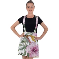 Tropical T- Shirt Tropical Modern Summer T- Shirt Velvet Suspender Skater Skirt by maxcute