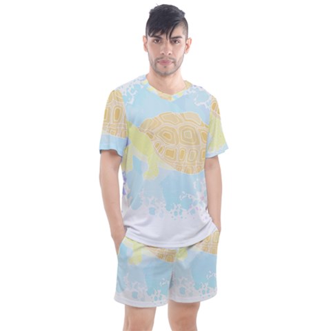 Turtle Gift T- Shirtturtle T- Shirt Men s Mesh Tee And Shorts Set by maxcute