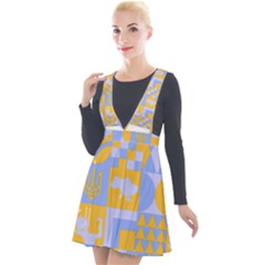 Ukraine T- Shirt Ukraine Pattern Plunge Pinafore Velour Dress by maxcute