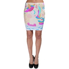 Unicorn Lover T- Shirt Cartoon Little Unicorn  T- Shirt Bodycon Skirt by maxcute