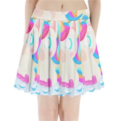 Unicorn Lover T- Shirt Cartoon Little Unicorn  T- Shirt Pleated Mini Skirt by maxcute