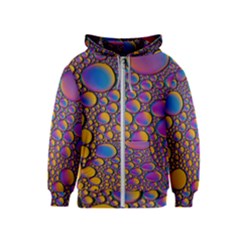 Bubble Color Kids  Zipper Hoodie by artworkshop