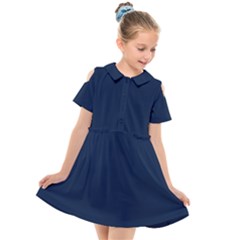 Sapphire Elegance Kids  Short Sleeve Shirt Dress by HWDesign