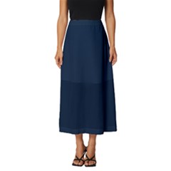 Sapphire Elegance Classic Midi Chiffon Skirt by HWDesign