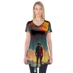 Leadership Alien Soldier Warrior Fantasy Short Sleeve Tunic  by Ravend