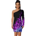 Sparkle Long Sleeve One Shoulder Mini Dress View1