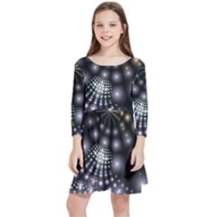 Digitalart Balls Kids  Quarter Sleeve Skater Dress by Sparkle