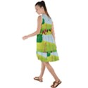 Mother And Daughter Yoga Art Celebrating Motherhood And Bond Between Mom And Daughter. Frill Swing Dress View2