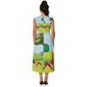 Mother And Daughter Yoga Art Celebrating Motherhood And Bond Between Mom And Daughter. Sleeveless Round Neck Midi Dress View4