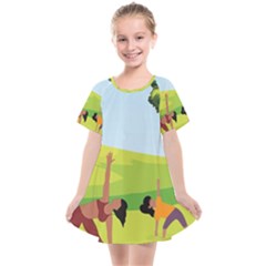 Large Kids  Smock Dress by SymmekaDesign