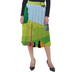 Large Classic Velour Midi Skirt  by SymmekaDesign