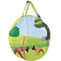 Mother And Daughter Yoga Art Celebrating Motherhood And Bond Between Mom And Daughter. Giant Round Zipper Tote View2