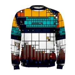 Abstract Statistics Rectangles Classification Men s Sweatshirt by Pakemis