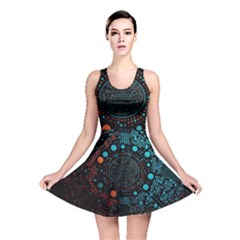 Big Data Abstract Abstract Background Reversible Skater Dress by Pakemis