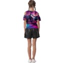 Ai Generated Mountain Ocean Lava Fire Sky Sea Kids  Butterfly Cutout Tee View2