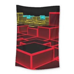 3d Abstract Model Texture Small Tapestry by Ravend