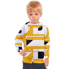 Design Pattern Yellow Background Art Kids  Hooded Pullover by Jancukart