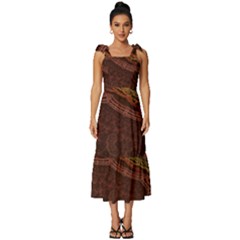 Fractal Pattern Geometric Pattern Tie-strap Tiered Midi Chiffon Dress by danenraven