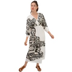 Scarface Movie Traditional Tattoo Grecian Style  Maxi Dress by tradlinestyle